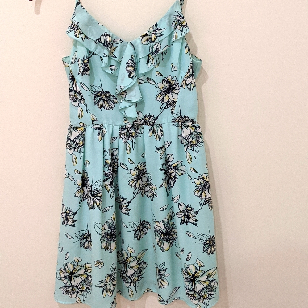 Blue Floral Summer Dress